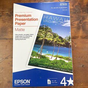 Epson S042163 Premium Matte Heavy Weight Inkjet Paper, 13x19", 50 Sheets NEW